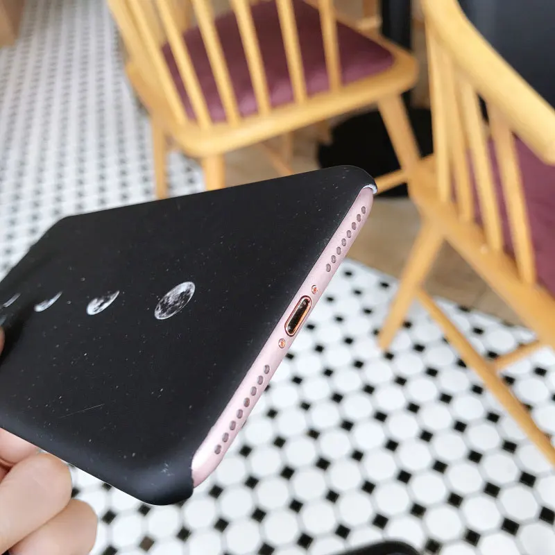 Чехол для телефона Boucho Fashion Space Eclipse of the Moon iPhone XS MAX XR X 7 8 6 6S Plus матовый жесткий чехол