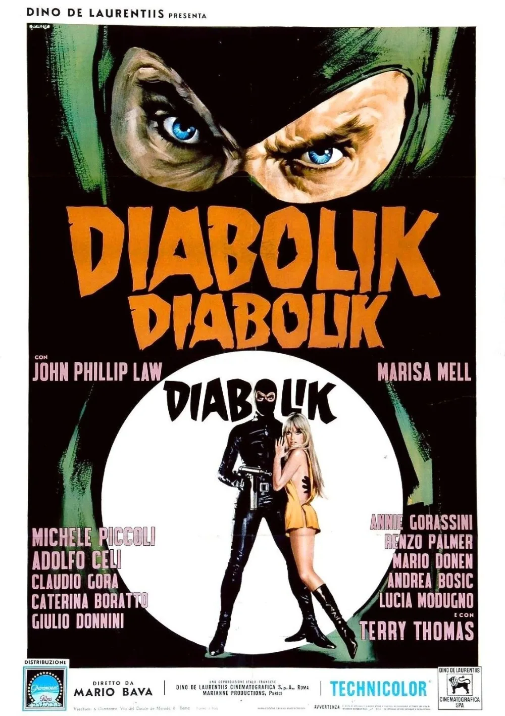 

Опасности: DIABOLIK постер фильма 1968 Триллер Шелковый плакат декоративной живописи 24x36inch