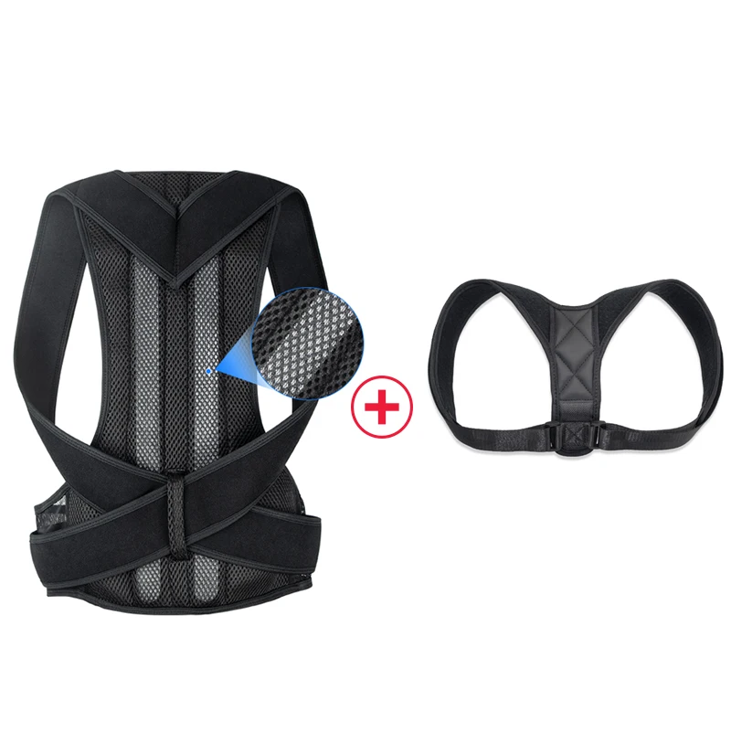 mix type 2pcs M DropShipping 2 шт унисекс регулируемая поза Корректор плеча спины Поддержка боли поясничный корсет для поддержки осанки коррекция осанки - Цвет: mix type 2pcs M