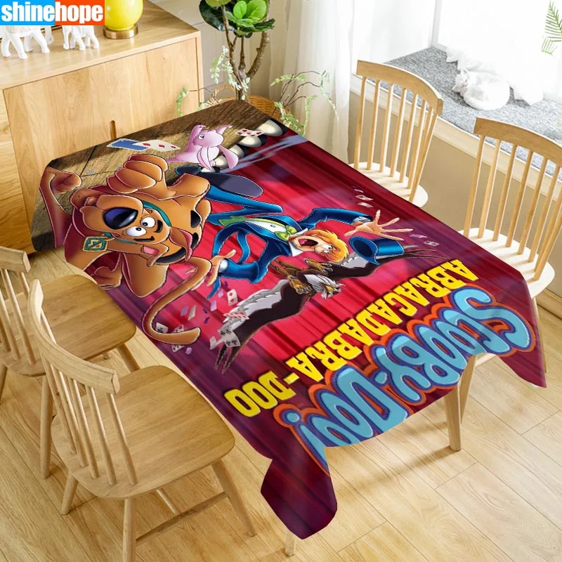 Скатерть на заказ Scooby Doo, ткань Оксфорд, Пыленепроницаемая прямоугольная скатерть, вечерние, домашний декор, 100x140 см, 140x250 см - Цвет: tablecloths 18