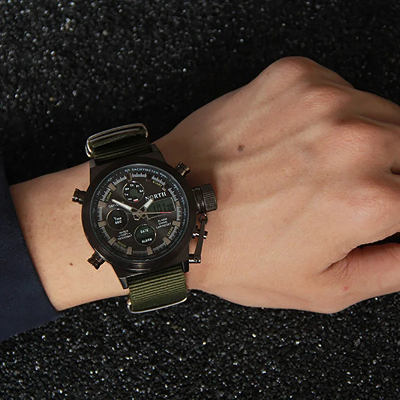 Северная 2017 Для мужчин спортивные часы нейлоновый ремешок Многофункциональный