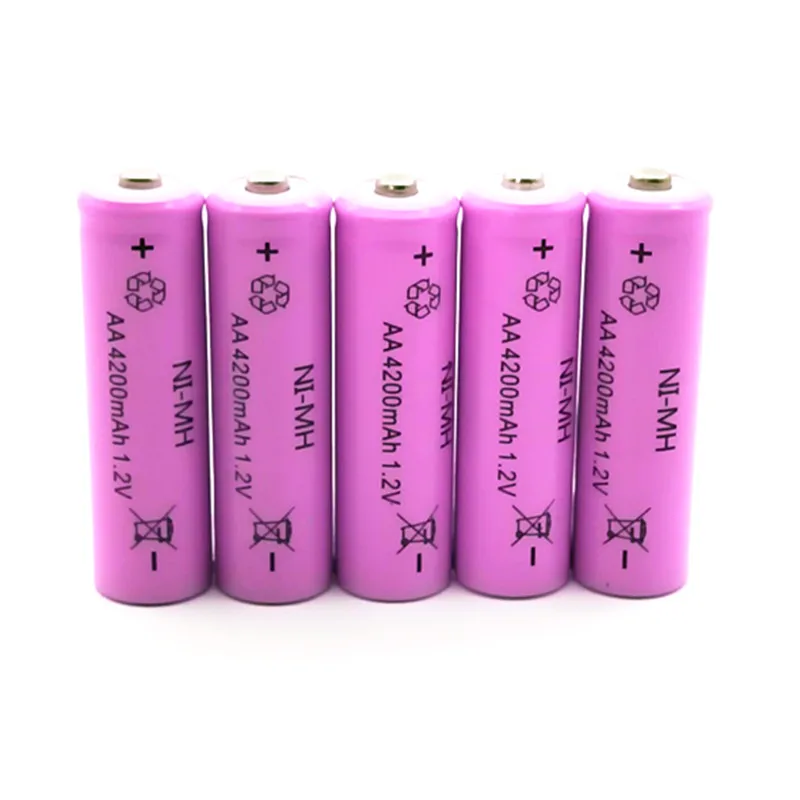 20 шт./лот AA батарея NIMH 4200Mah 1 2 V 2A ni-mh перезаряжаемые батареи Bateria Baterias | Электроника