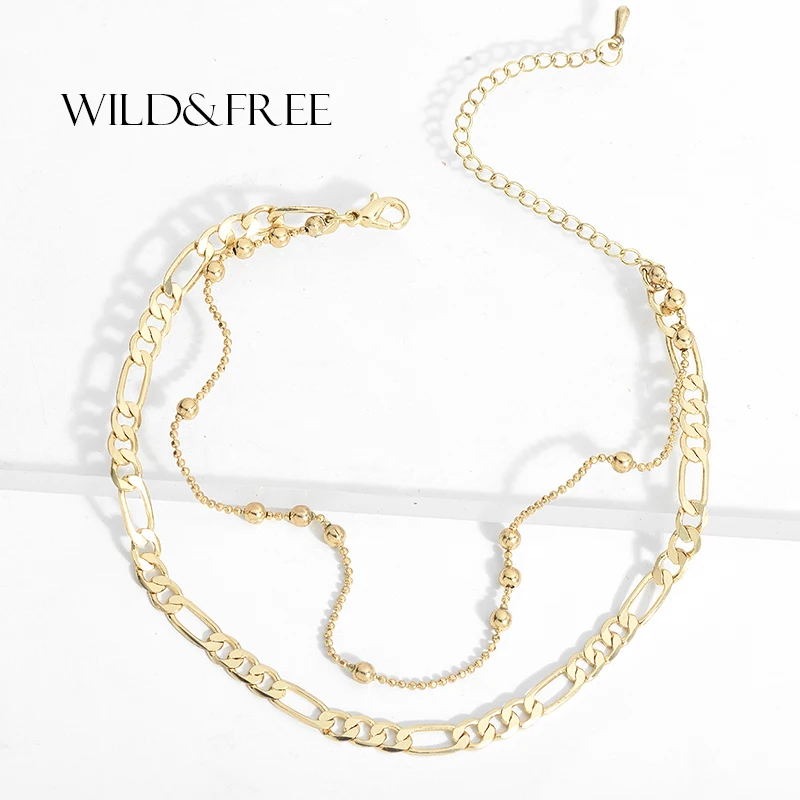 Новые модные женские браслеты на ногу с золотыми многослойными бусинами