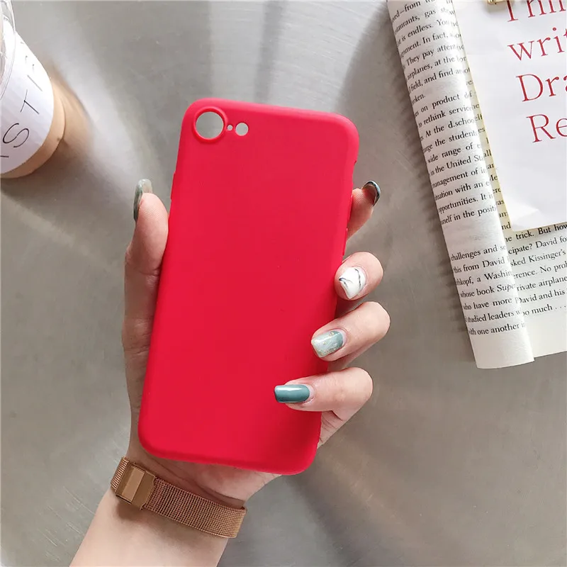 red ТПУ карамельного цвета чехол для samsung Galaxy A20E A10E S10E A7 A750 A8S A10 A20 A30 A40S A50 A60 A70 M10 M20 M30 A2 крышка сердечника - Цвет: red