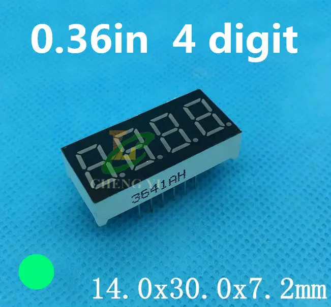 Белый светодиодный дисплей 0 36 дюйма 4-битная цифровая трубка 7-сегментный с общим