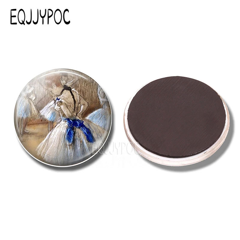 PACK OF 1 Degas балетки 30 мм магнит на холодильник стеклянный купольный кабошон наклейка на холодильник балет учительский художественный подарок кухня украшение дома - Цвет: PACK OF 1