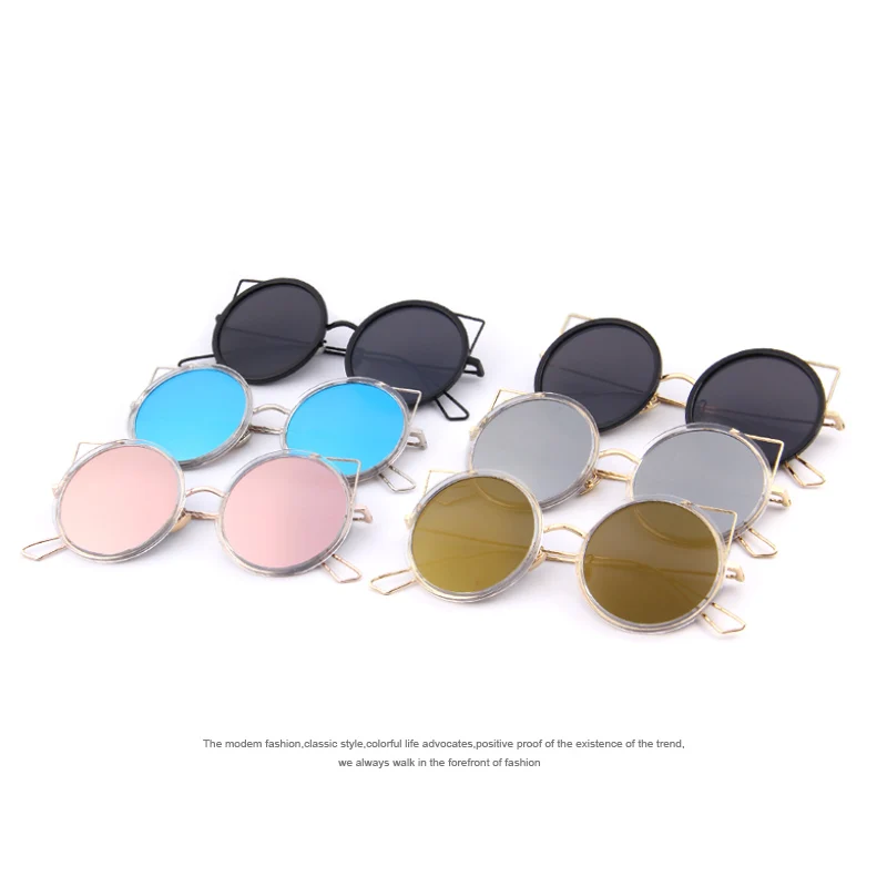 Для женщин солнцезащитные очки кошачий глаз Брендовая Дизайнерская обувь темные