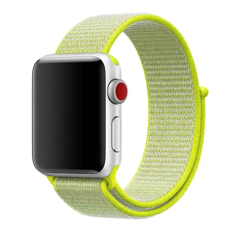 4-Green Ремешок на запястье для Apple Smartwatch Band спортивные часы серии 4/3/2/1 наручных часов iwatch 38 мм 42 мм мягкий нейлон браслет смарт-браслет аксессуары - Цвет: 4-Green