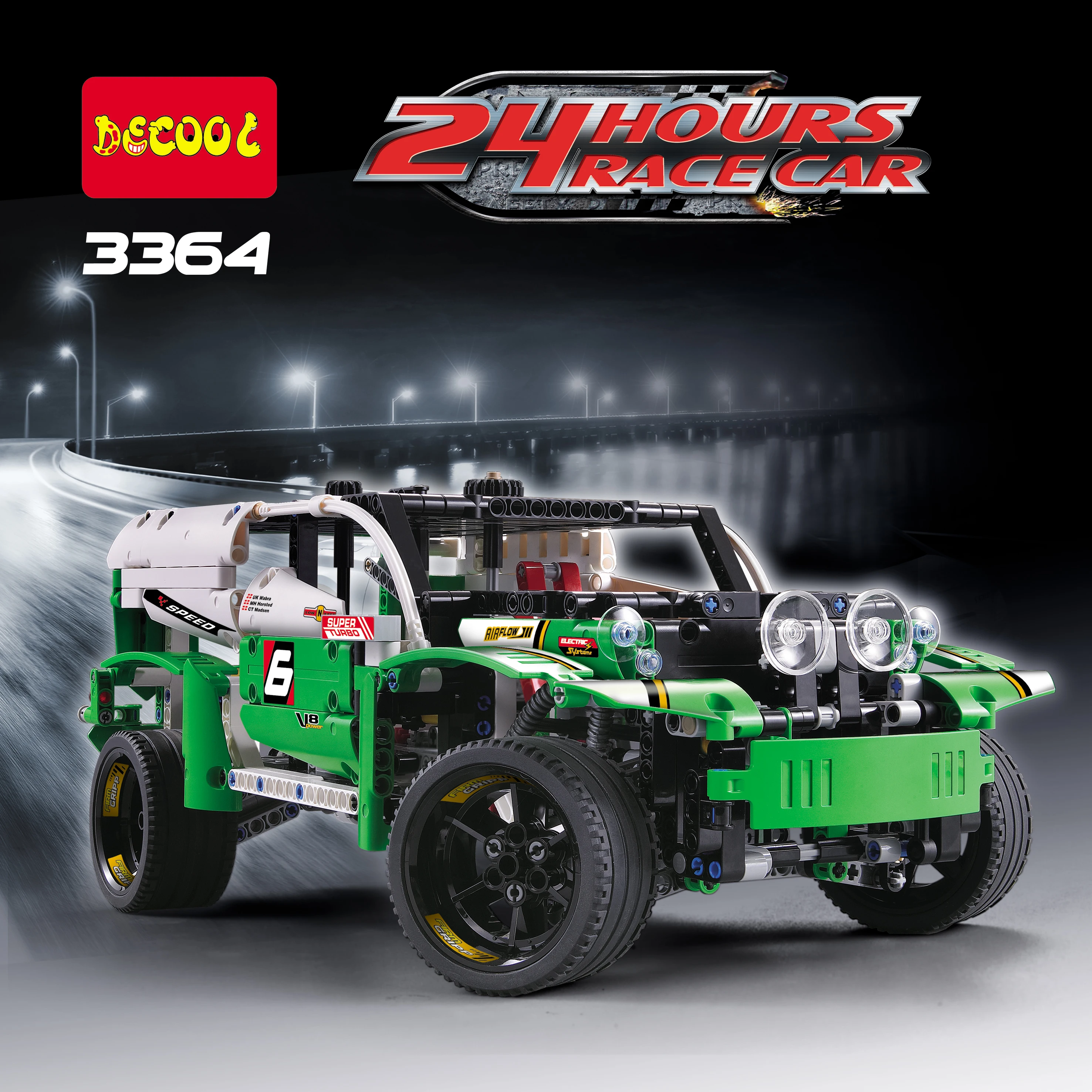 Decool 3364 lepinly Technic 24 часовая Гоночная машина внедорожник городская модель