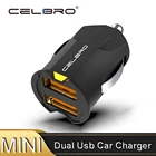Портативное автомобильное зарядное устройство, 2 USB порта, умный ток, Usb, автомобильное зарядное устройство для телефона, светодиодный индикатор, автомобильное зарядное устройство для samsung S10 Plus, Xiaomi Note 10