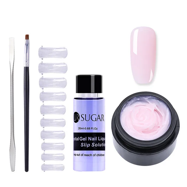 Прозрачный Ur Sugar, 15 мл, полигелевый удлинитель для пальцев, кристально-Желейный гель для ногтей, УФ светодиодный, твердый гель, акриловый, строительный гель для дизайна ногтей - Цвет: Прозрачный