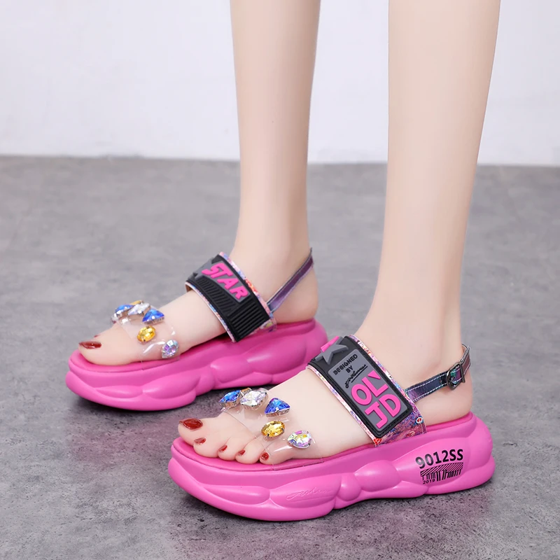 Женская обувь 2019 Босоножки на платформе новые летние модные женские туфли