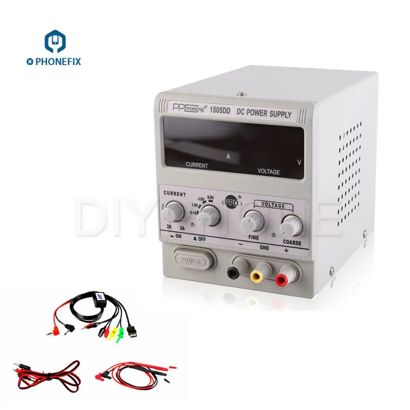 PPD 1505DD светодиодный цифровой Дисплей Регулируемый DC Питание 110V 220V 0 15V 5A для