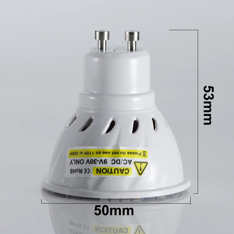 Joneaz 10X ampoule led gu 10 точечных светильников ac dc 12v 24v super 3W 420Lm лампочка лампа 3528 60