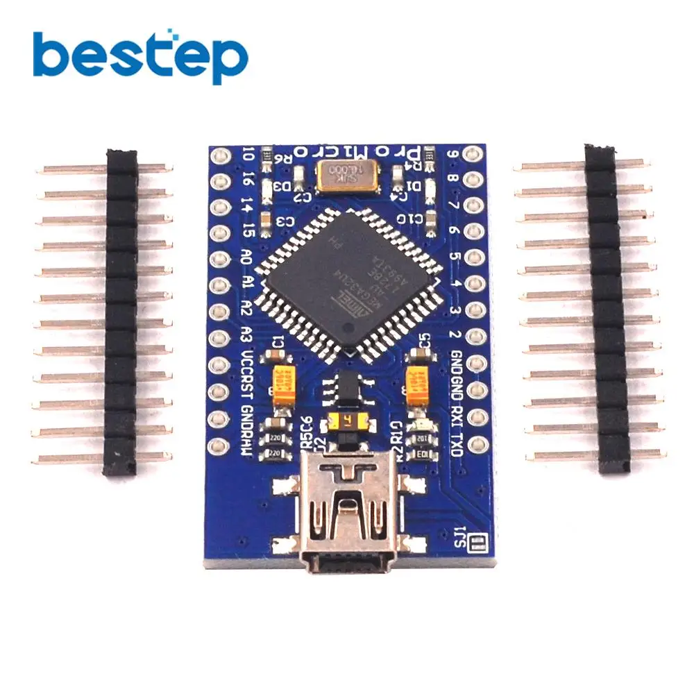 Pro Micro ATmega32U4 5V 16 МГц заменить ATmega328 для Arduino Mini с 2 Row штыревые Leonardo Usb Интерфейс |