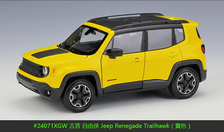 RIAN DAY 1/24 масштабная модель автомобиля SUV Toys Jeep Renegade Trailhawk литая металлическая модель автомобиля игрушка для подарка/коллекции/детей