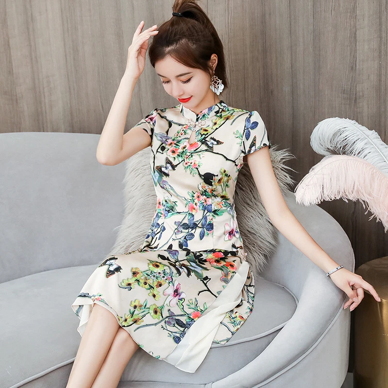 Чонсам вьетнамский Ao dai китайский qipao платье для женщин | Тематическая одежда и