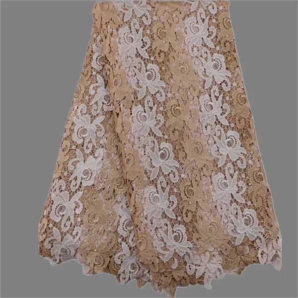 Отличные Полиэстер Африканский гипюр кружевной ткани Французский