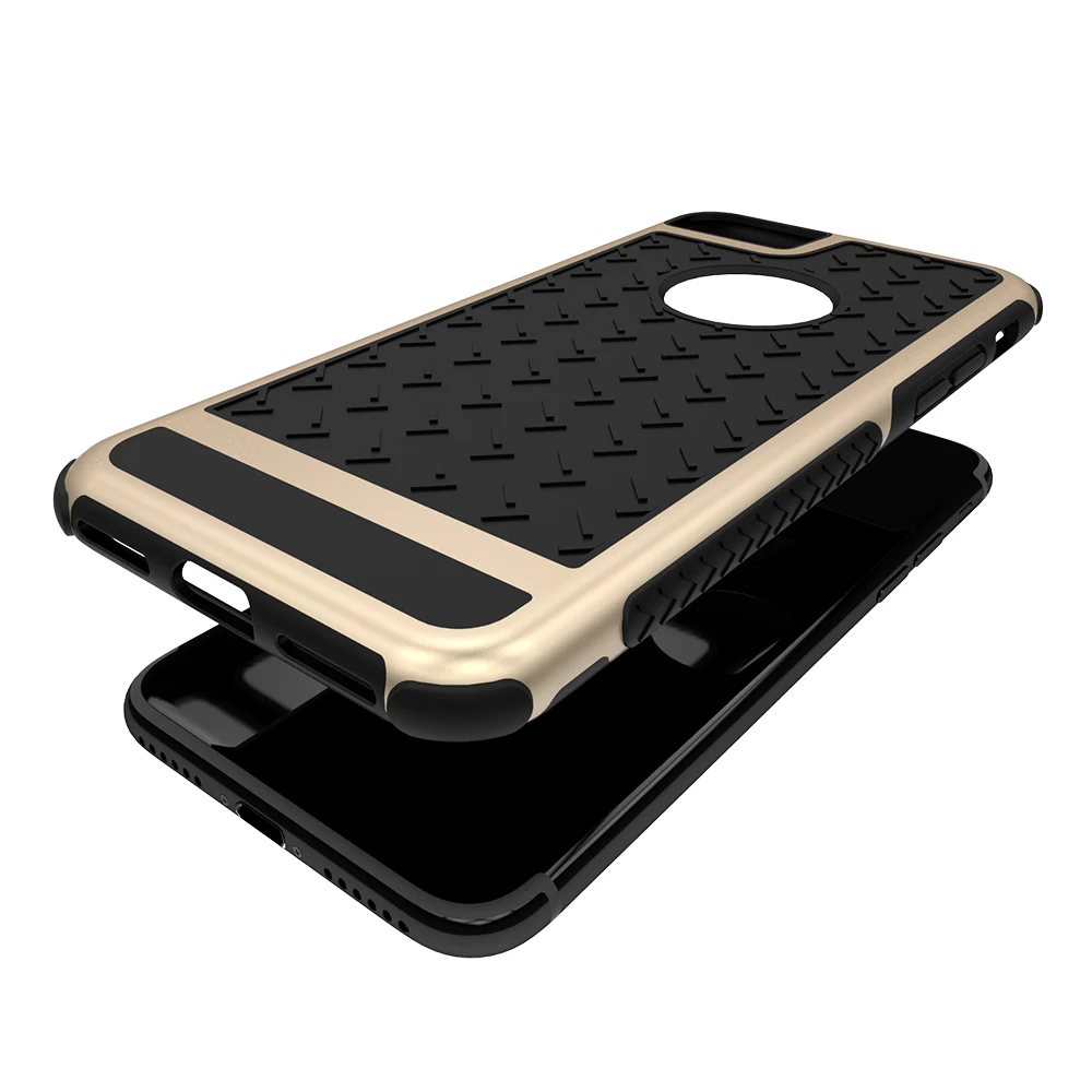 KISSCASE Men Armor Case For iPhone 6 6S 7 Plus Plastic Soft TPU Phone Shell 5 5S SE Plain Bumper Back Cover Coque |