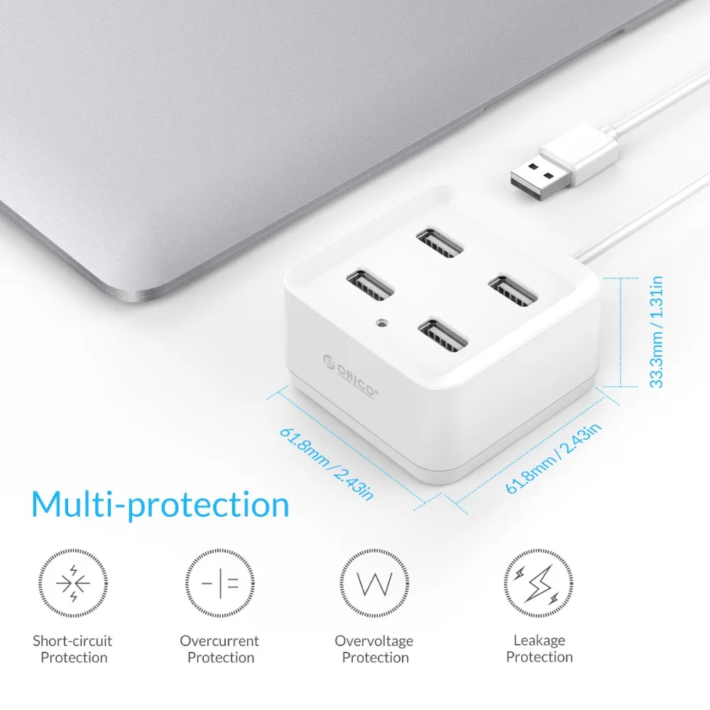ORICO Портативный usb хаб USB 2 0 4 порта Мульти разветвитель расширитель