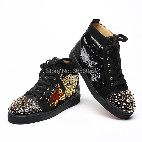Shooegle/дизайнерская обувь блестящие высокие кроссовки Zapatillas Hombre резиновая на