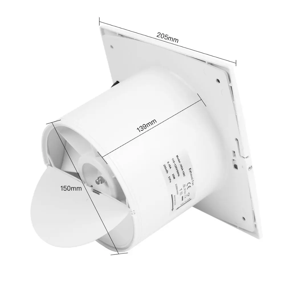 6 ''бесшумные настенные потолочный Вытяжной вентилятор 220V решетка