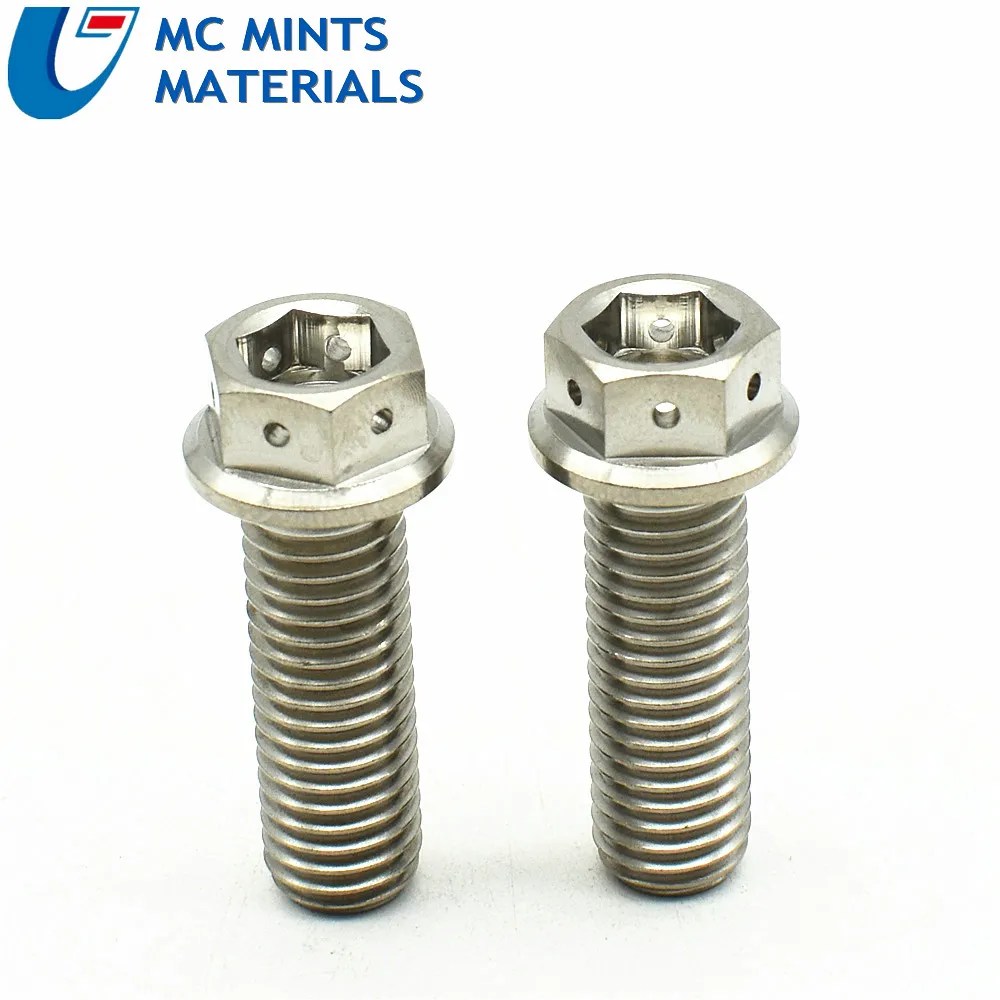 Титановый болт для мотоцикла модификация тормозных суппортов M8 x20 40mm DIY Ti болты