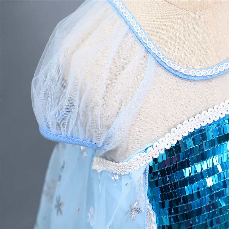 DAYLEBABY Girls Dress Elsa Party Vestidos Cosplay Girl Clothing Anna Snow Queen Print Birthday Princess Kids Costume | Детская одежда и