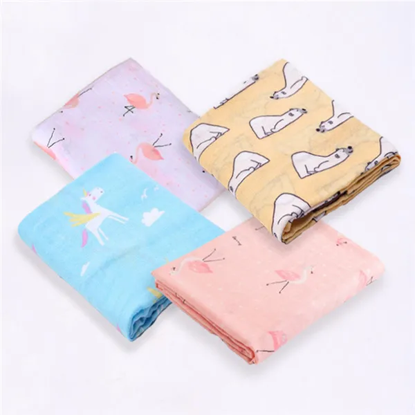 baby swaddles 3 4 шт./упак. бамбукового волокна и хлопка детские одеяла(«динозавр»/«Единорог» узорами черного цвета-Используйте новорожденных пеленки для младенцев из сетчатой ткани и Полотенца Детские Warp - Цвет: baby swaddles 3
