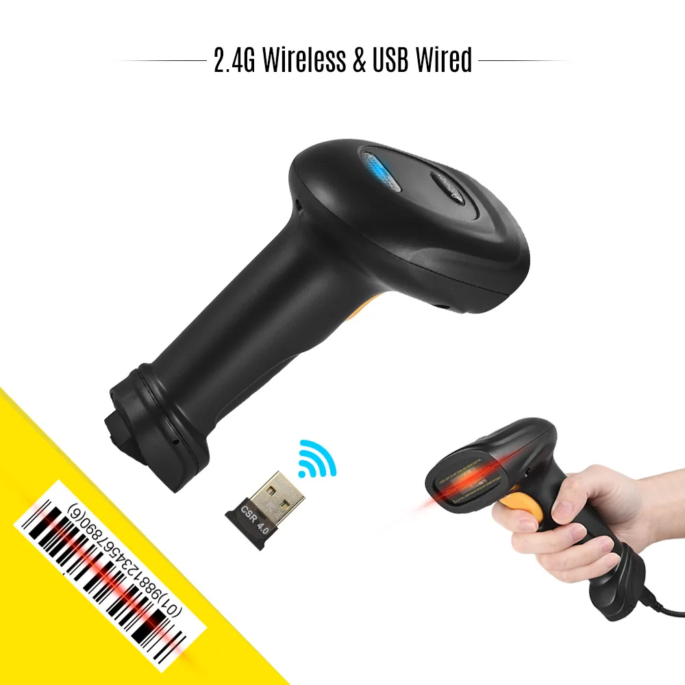 Aibecy BW3 беспроводной и USB проводной 1D сканер штрих-кода ручной считыватель 30 м/98фт