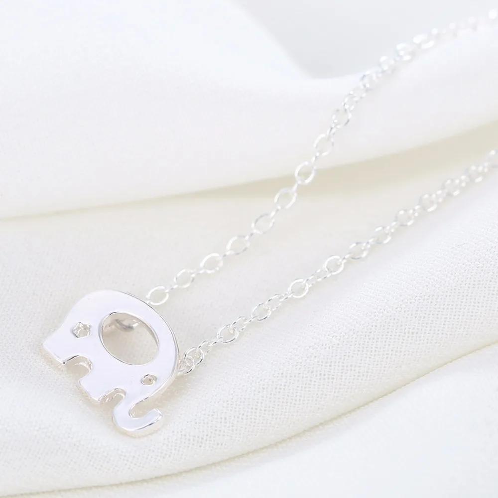 Kinitial слон ожерелье подвеска животное колье с кулоном в форме слона ювелирные