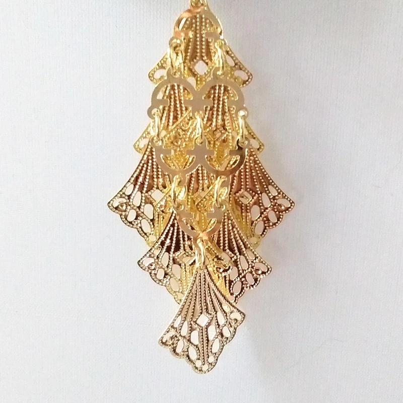 Новый стиль 9 см ромб концентратор кисточкой Серьги капли серьги ручной работы