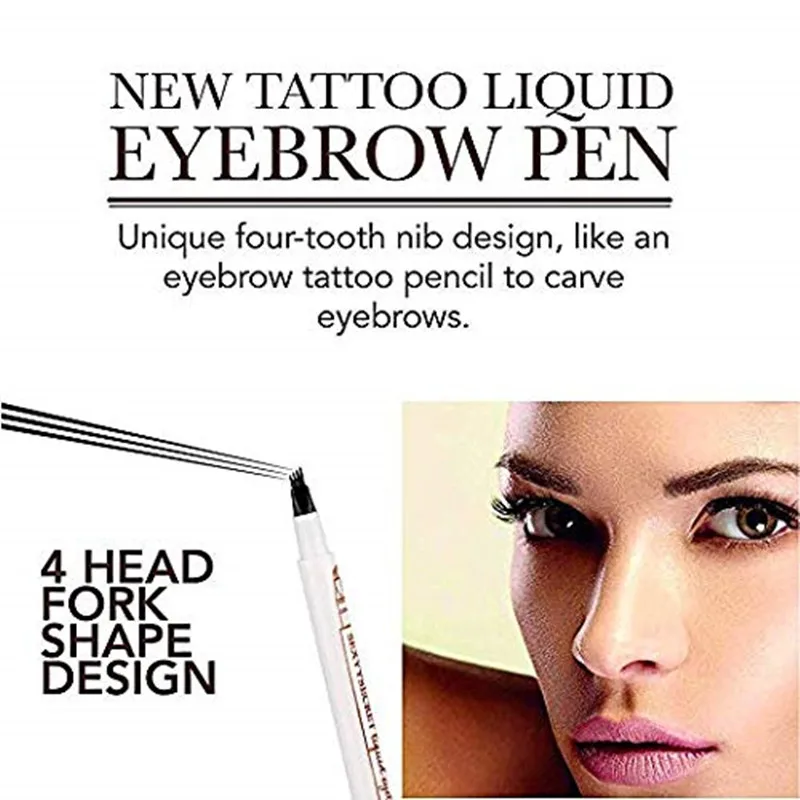 4 цвета микроблейдинг для бровей Тату ручка тонкий скетч жидкая водостойкая тату