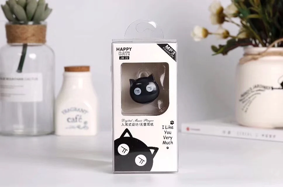 Кошка голова Вставить карты мультфильм милый стиль MP3 новый экран Спортивные
