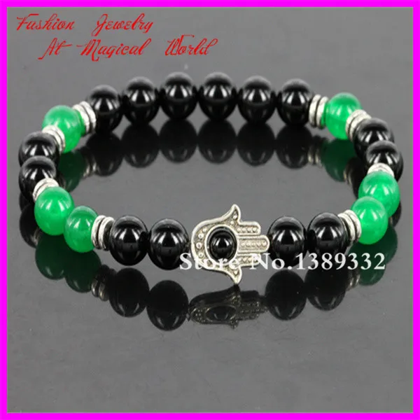 Модные очаровательные браслеты из бисера новый дизайн 8 мм натуральный зеленый