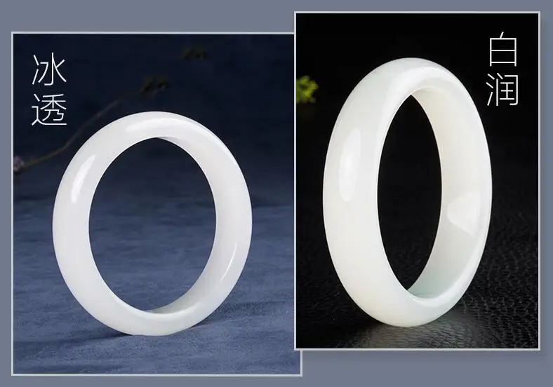 Jade Bracelet Female bracelet Children's sheep fat Yu Baiyu and Tian Yushi bracelets natural genuine girl | Украшения и