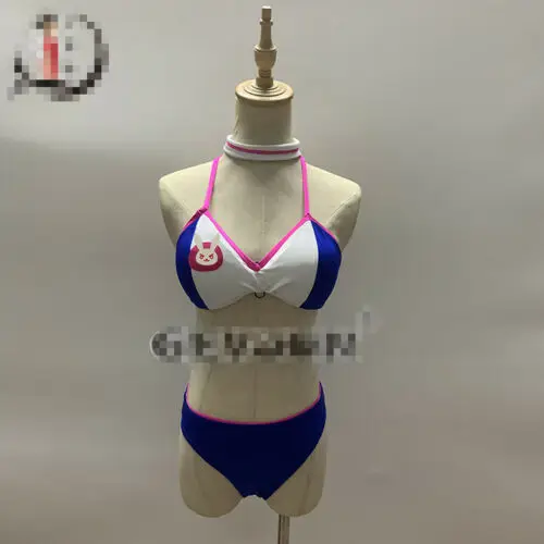 Женский купальный костюм бикини OW D.VA dva голубой для косплея 2019| |