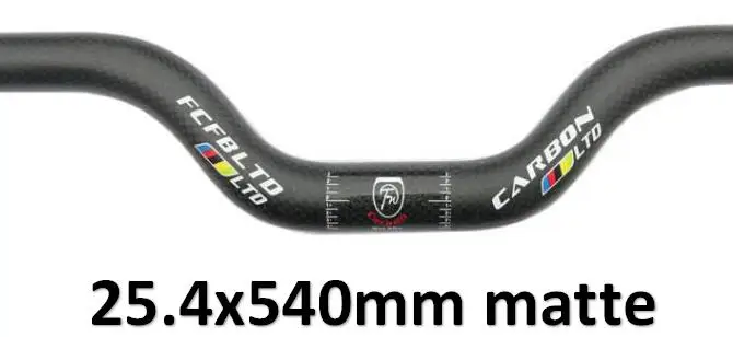 matte FCFB матовый углеродный руль rise 50 мм BMX горный MTB велосипед велосипедные ручки части 25,4/31,8*380- 740 мм - Цвет: matte