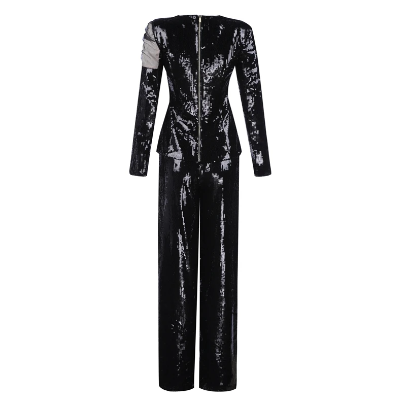 INDRESSME 2019 модные сексуальные деловые брючные костюмы с V образным вырезом из