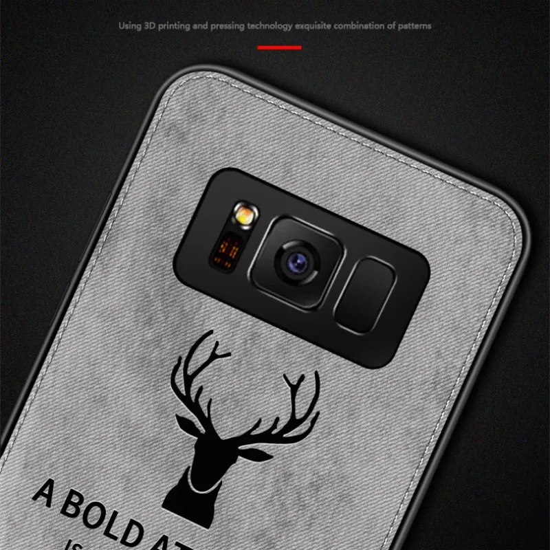 For Samsung Galaxy S8 S9 S8plus S9plus Fabric Deer Cloth phone Case Note9 Note8 Soft Silicone edge shockproof case coque |