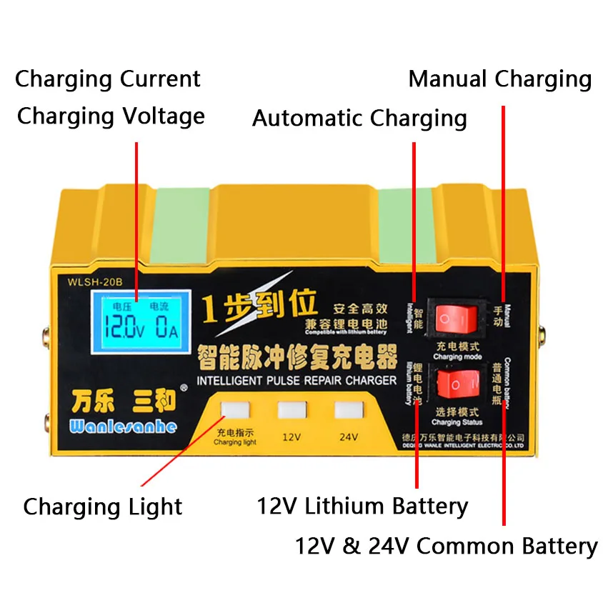 12 V 24 Бетти Зарядное устройство для Автомобиль Мотоцикл Свинцово кислотная