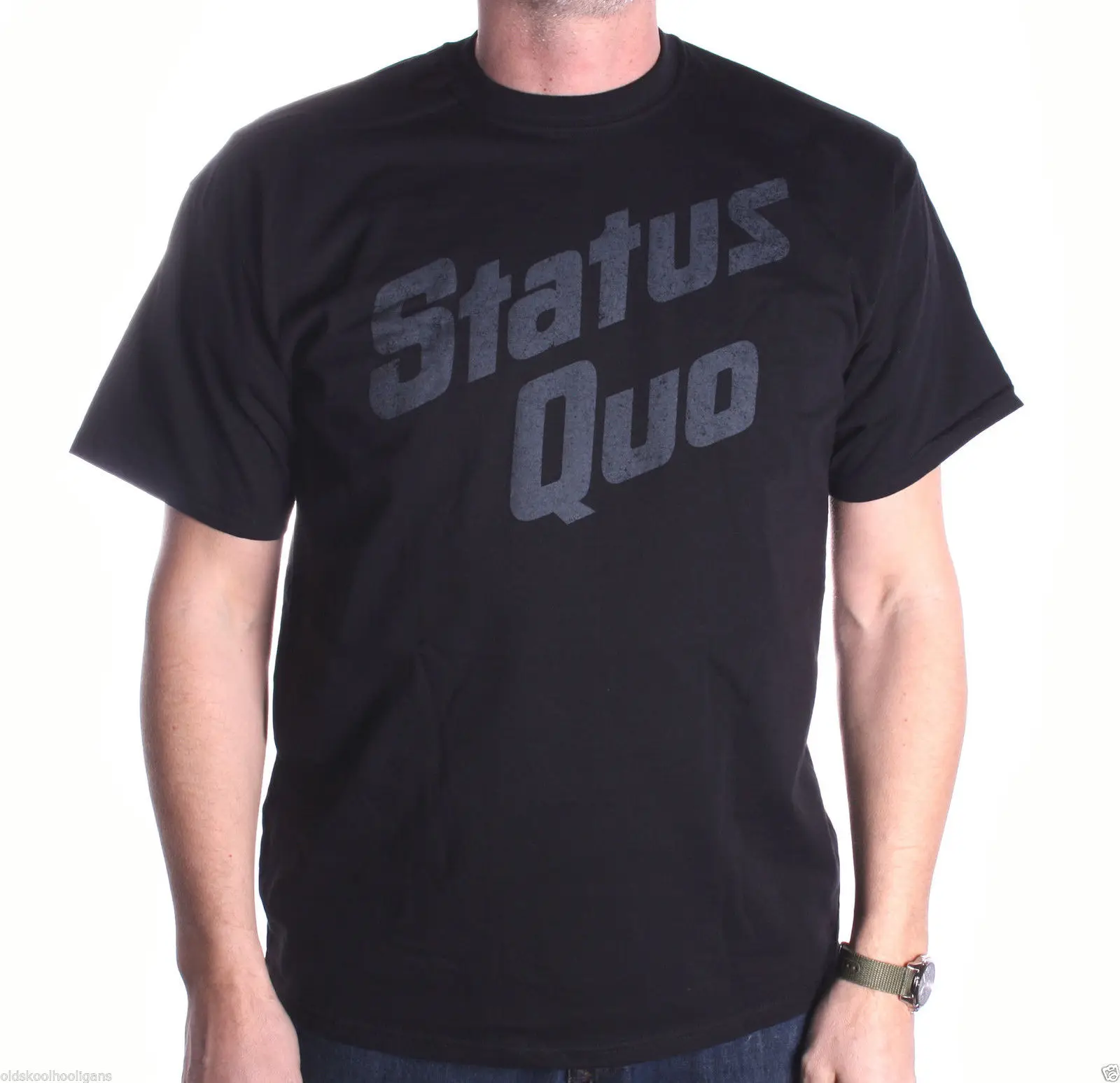 Status Quo Футболка-классический логотип 100% официальная Ретро Рок футболка