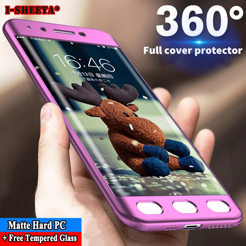 360 полностью Защитные чехлы для Samsung Galaxy J4 J6 Plus 2018 + Тонкий Жесткий ПК чехол