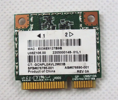 Atheros AR5B22 AR9462 802.11a/b/g/n половинная мини PCI E 2 4G/стандартная беспроводная карта Wi Fi