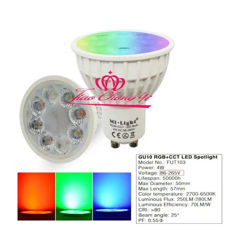 RGBW W/WW E27 GU10 MR16 светильник лампа с регулируемой яркостью RGB 2 4G беспроводной Mi