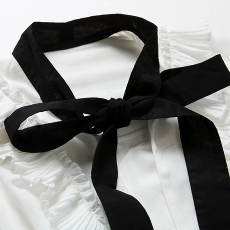 Новинка блузка с длинными рукавами и буффами элегантные женские топы офисная