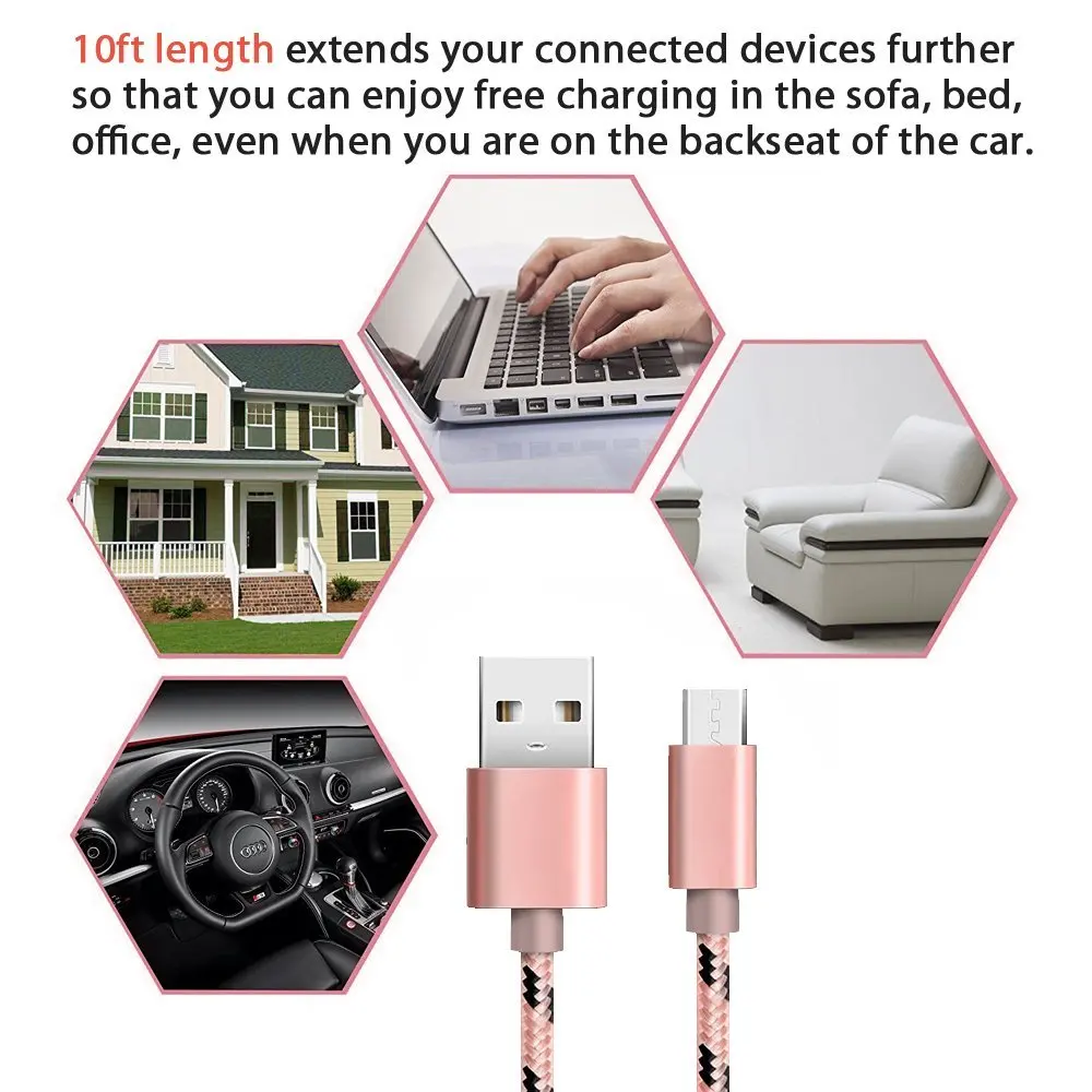 Зарядное устройство SZHXNOR с Micro USB для Samsung Galaxy S3 S4 S6 S7 Edge Huawei P7 P8 Mate S/7/8 XIAOMI Redmi 4x