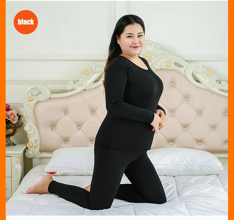 Термобелье размера плюс XL-6XL, женские подштанники, зимняя термо Одежда для девочек, Дамская пижама, термос, набор, стройнящий женский