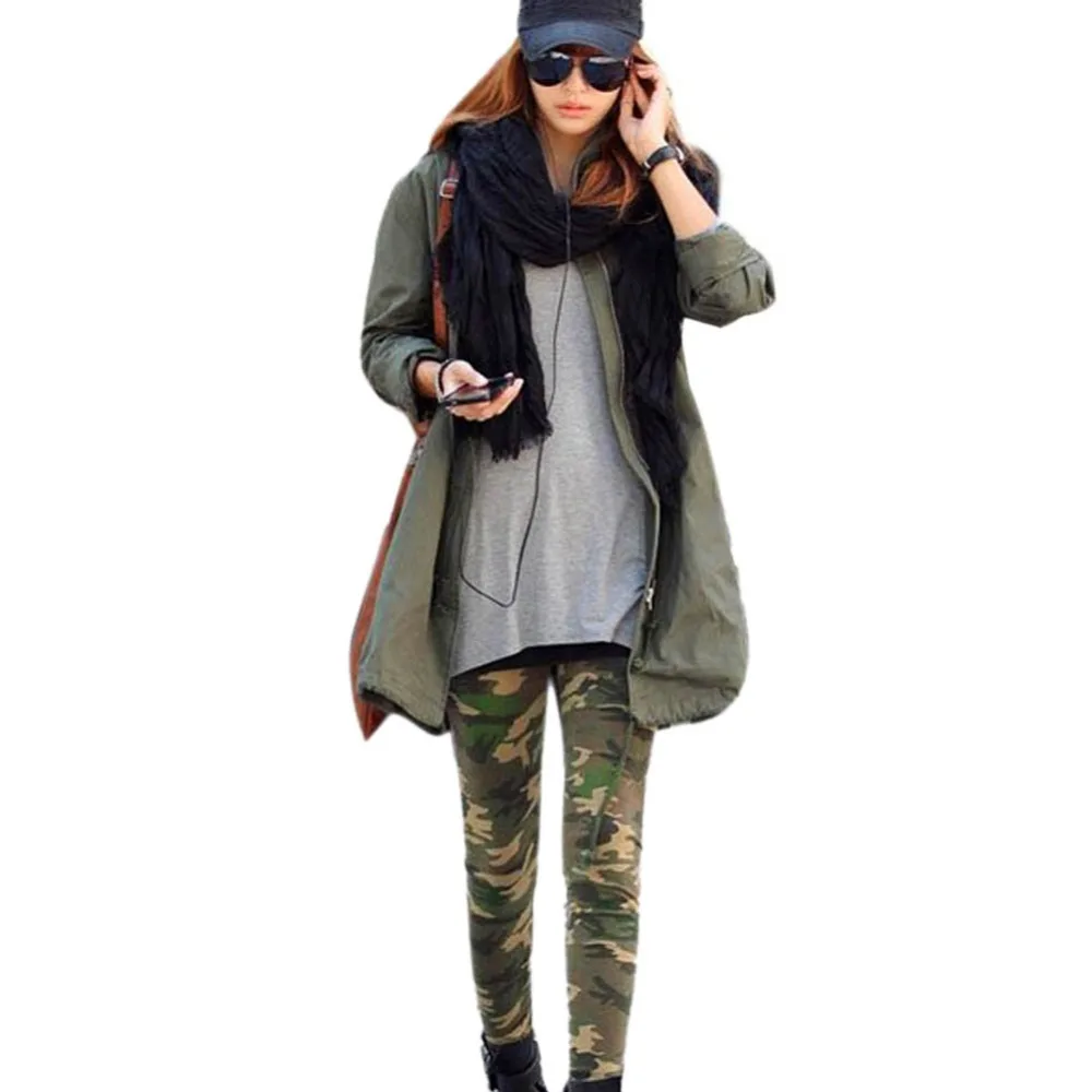 Женские камуфляжные леггинсы в стиле панк|military for woman|military pants womenpants women |