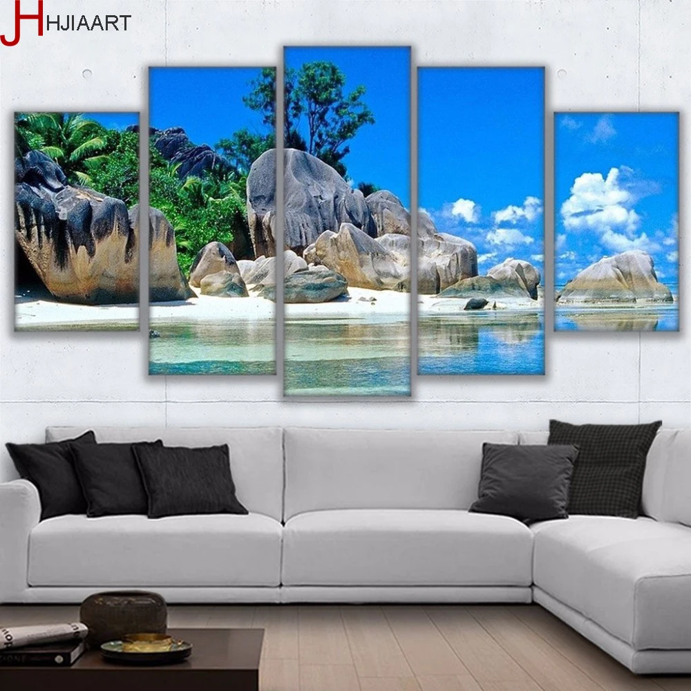 5 шт. настенные картины с изображением тропического острова|poster frame|prints picturestropical